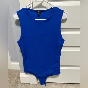 EXPRESS BODY CONTOUR BODYSUIT**COBALT BLUE**SIZE LARGE** NWT